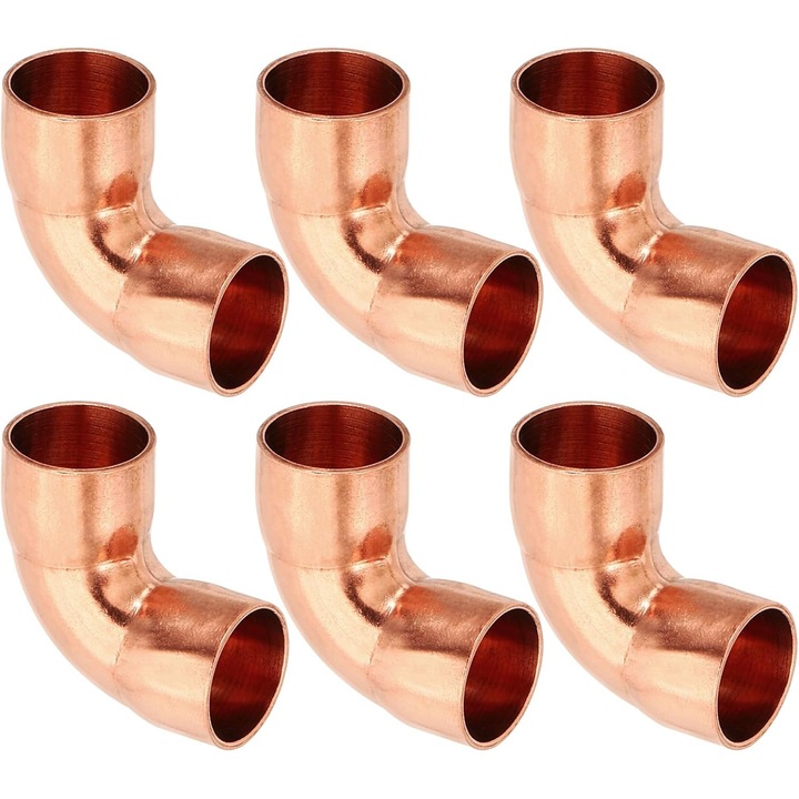 12 db réz könyök 12x0.8mm gázcsövekhez, kerti tömlőhöz, üzemanyaghoz