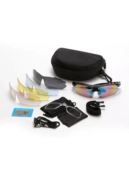 Ochelari sport polarizati UV400 rezistenti impact design inconjurator negri set