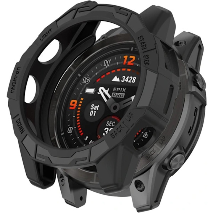 TPU защитен калъф за Garmin Epix Pro Gen 2 47mm Fenix 7 Pro 47mm черен