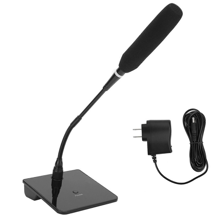 Vezetékes USB mikrofon, sokoldalú, kompakt, fekete