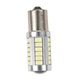10 db LED 1156 P21W autós izzó készlet, fehér, ezüst, 18.5x52mm, 12V