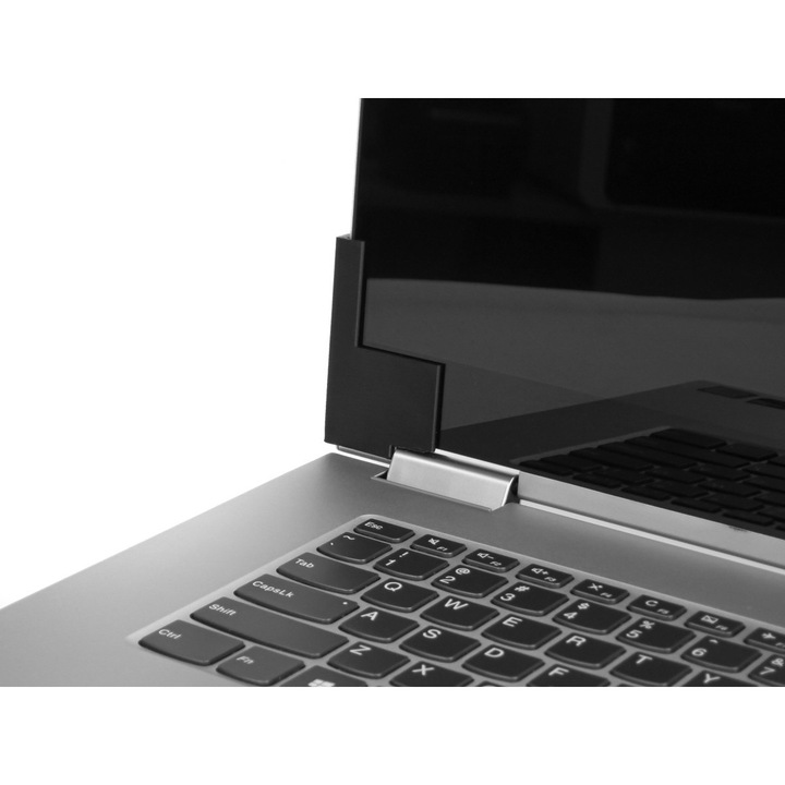 Laptop zsanér javító készlet Yoga 730 15IKB 15IWL, ragasztómentes rögzítés, nyomás- és repedésálló műszaki anyag, Fekete, 2 darab