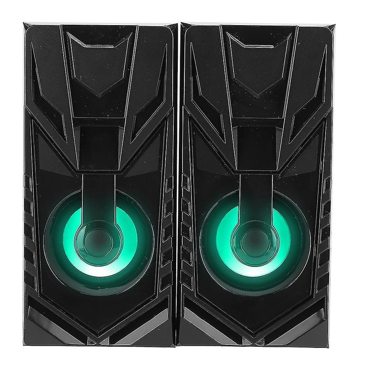 USB 2.0 multimédia PC hangszórók, fekete fa, kompakt, sztereó 360