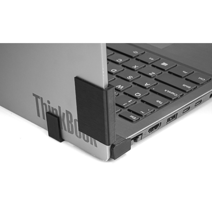 Lenovo ThinkBook 15-IIL 15-IML zsanérjavító készlet, rögzítőkapcsok a fedélhez és a tenyértámaszhoz, ragasztómentes, bepattintós rögzítés, ellenálló műszaki műanyag, fekete, 1 szett
