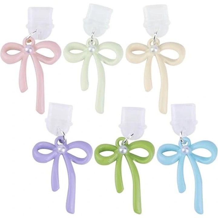 Set 6 capace praf USB C fluture, plastic, multicolor