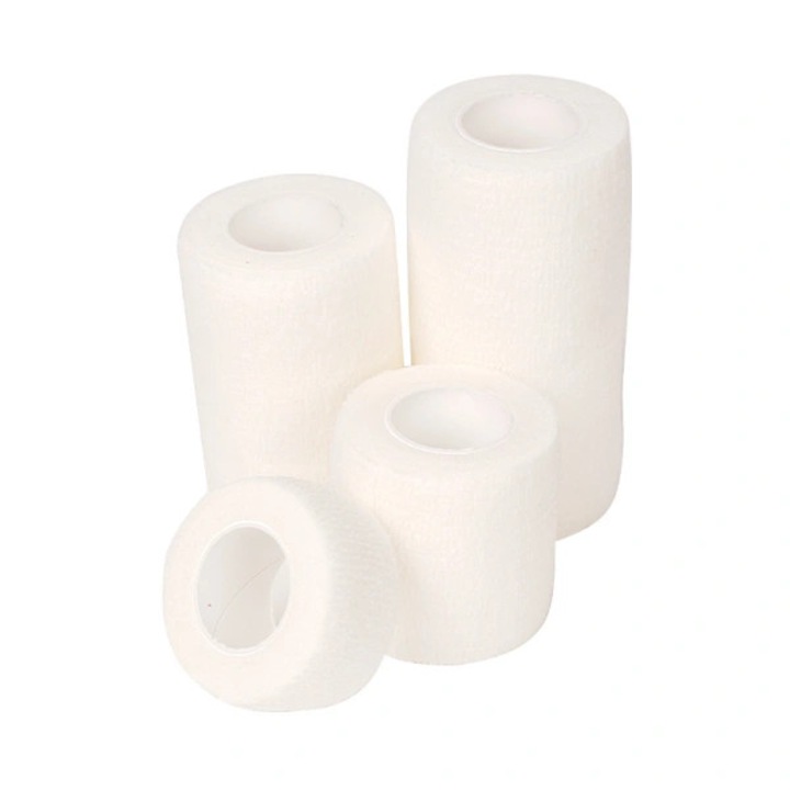 Bandaj autoadeziv elastic, bandaj de fixare din material netesut, coeziv si respirabil, alb, 10 cm x 4.5 m