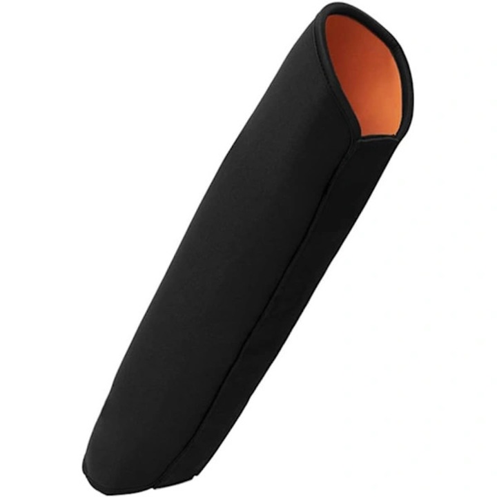 Husa pentru baterie de bicicleta electrica, rezistenta la apa si la frig, din neopren 5 mm, cu velcro si reflector pentru siguranta pe timp de noapte, negru/portocaliu, 54 x 38 cm