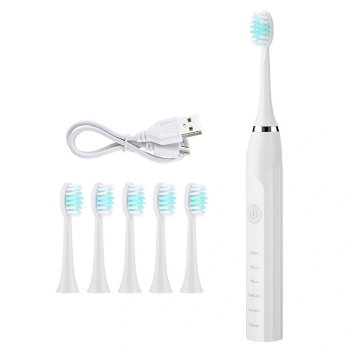 Periuta de dinti electrica adulti set 6 capete inlocuibile alb