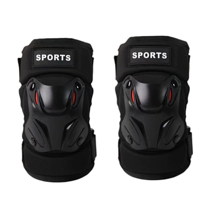 Protectii genunchi si coate motocicleta, set, PP EVA, negru, marime unica