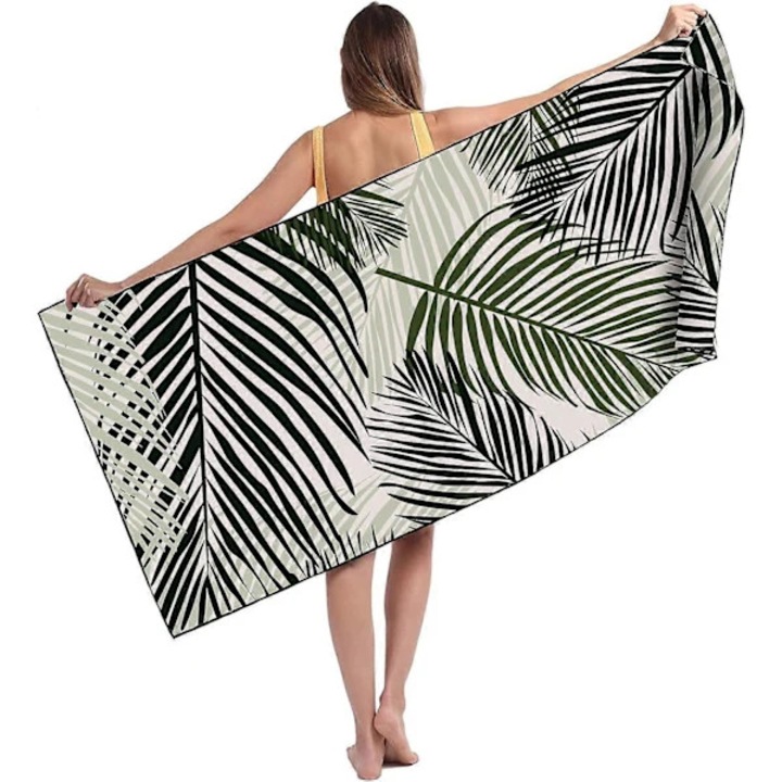 Prosop de plaja microfibra, uscare rapida, anti-nisip, 80x160 cm