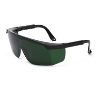 RDWESZOD, ochelari de protectie laser / ochelari de siguranta din policarbonat, usori, fara rama, rezistenti la impact, unisex, negru/verde, marime unica
