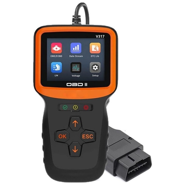 Tester Diagnoza Auto Multimarca OBD II, Citire/Stergere Coduri de Eroare, Universal, Model V317, Toate marcile dupa 2001, Conector Tip A