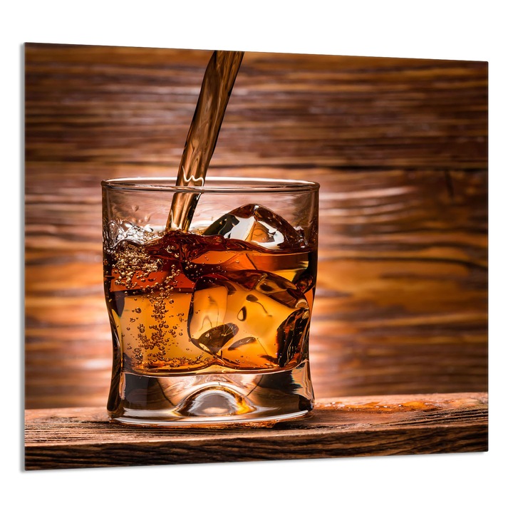 TMK ArtDeko üveg konyhai panel 65x60cm whisky multifunkcionális