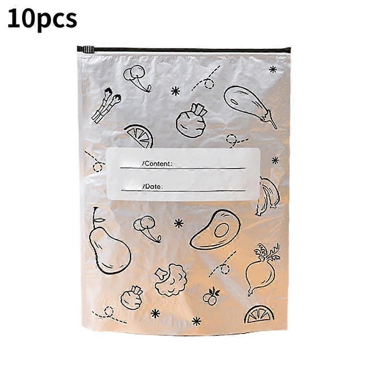 Многократни алуминиеви торбички за съхранение, комплект 10 бр., 26x39 см
