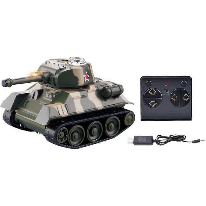 Távirányítós mini tank 1:64, 360°-os forgás, többszínű, 7x4x4cm