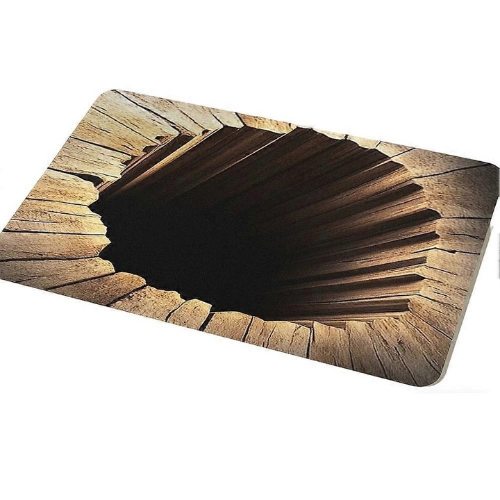 3D килим с риби Кои, полиестер, 40x60см, многоцветен, противоплъзгащ