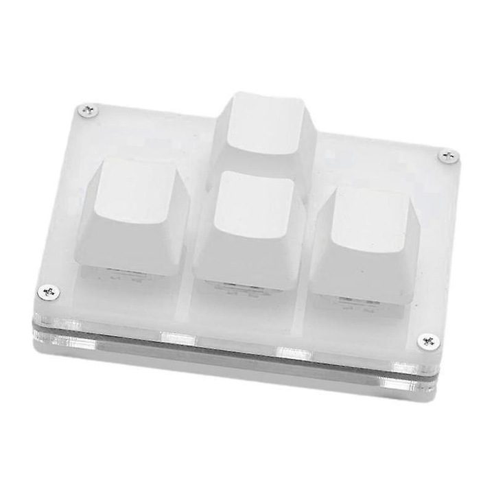 Tastatura mini 4 taste personalizabila, macro, negru, compacta
