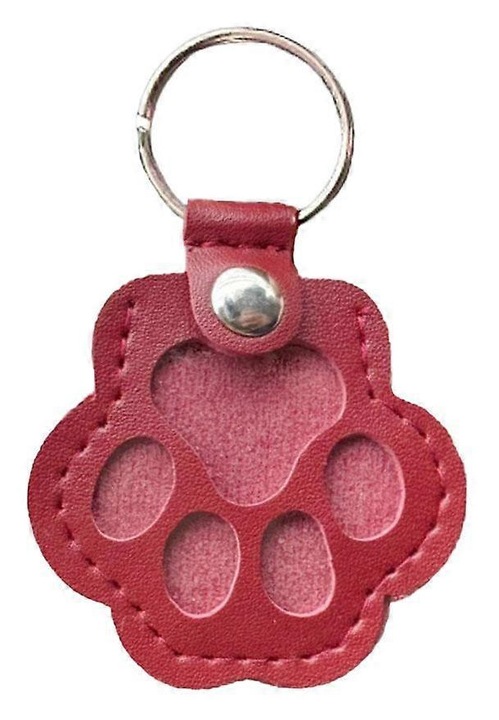 Mini urna kulcstartó PU bőr állatszőrnek, barna, 6x5.5cm