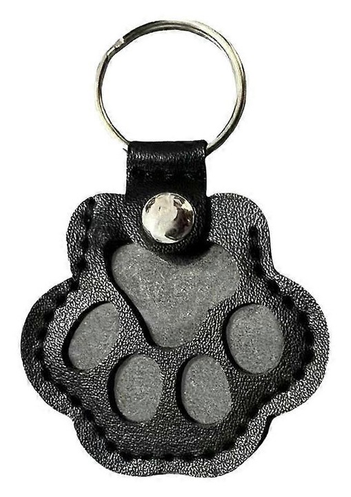 Breloc mini PU bőr, állatszőr tároló urna, barna, 6x5.5cm