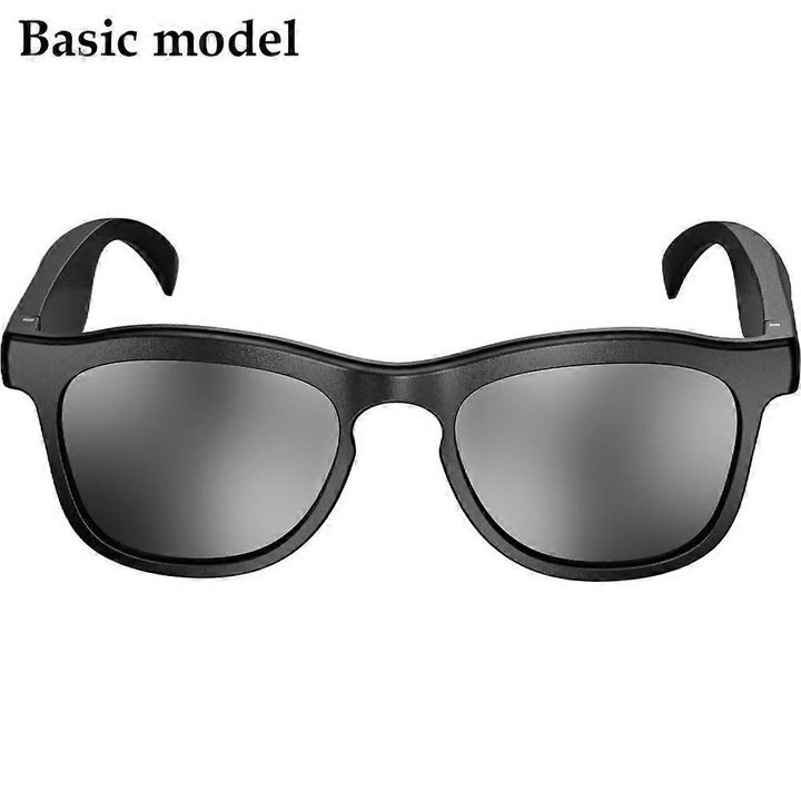 Ochelari smart Bluetooth, traducere AI, sunet deschis, negru, 15.68x16.4x4.883cm
