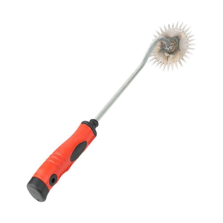 Kézi gyomláló gereblye, fém, ergonomikus fogással és hatékony gyökérkihúzással, multifunkcionális, 30/37.5/38/40/50 cm, Piros/Fekete, 1 db