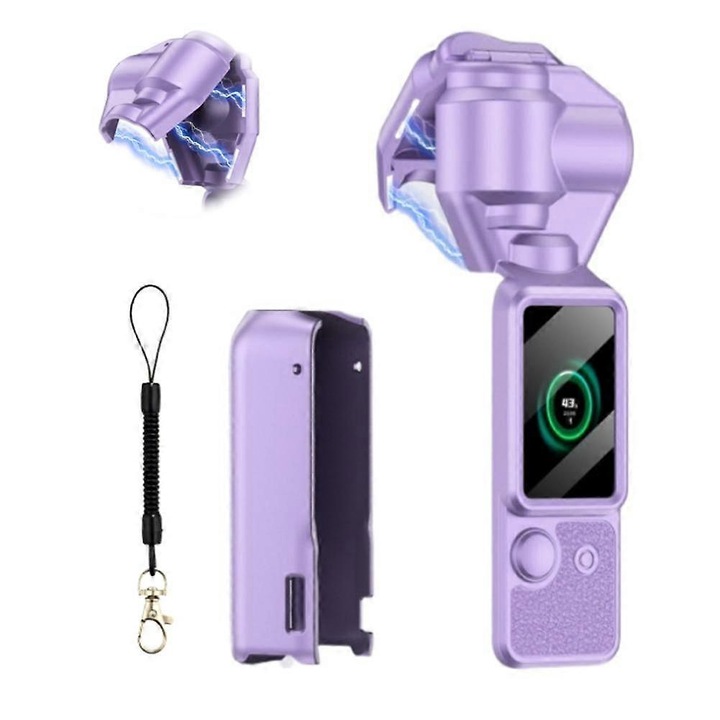 DJI Osmo Pocket 3 védőtok szett, mágneses, szürke-narancs-lila-fekete-rózsaszín, 14.5x4.8x4 cm