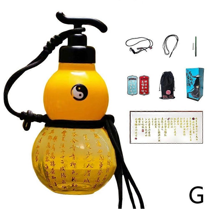 Sportpalack, 680ml, Tritan, sárga, kiegészítőkkel
