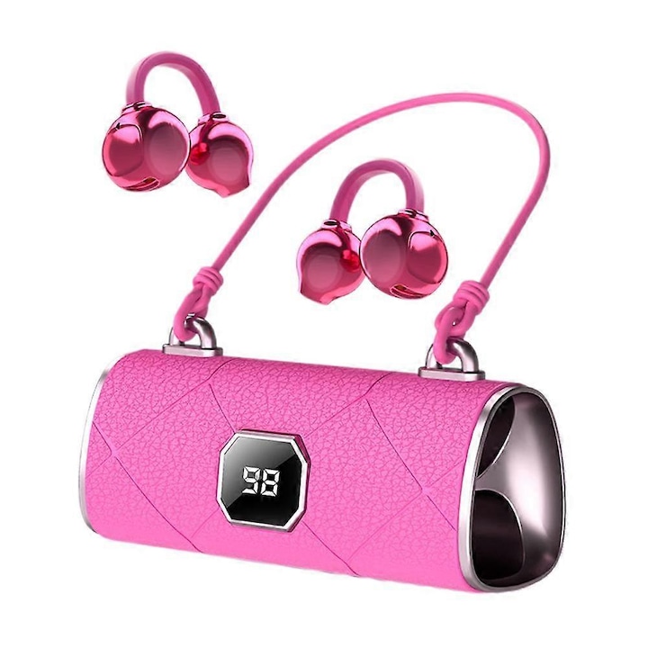 Vezeték nélküli Bluetooth sport fülhallgató, felcsíptethető, izzadásálló, Bluetooth 5.4, Type-C töltés, 4 óra üzemidő, Többszínű, 1 db