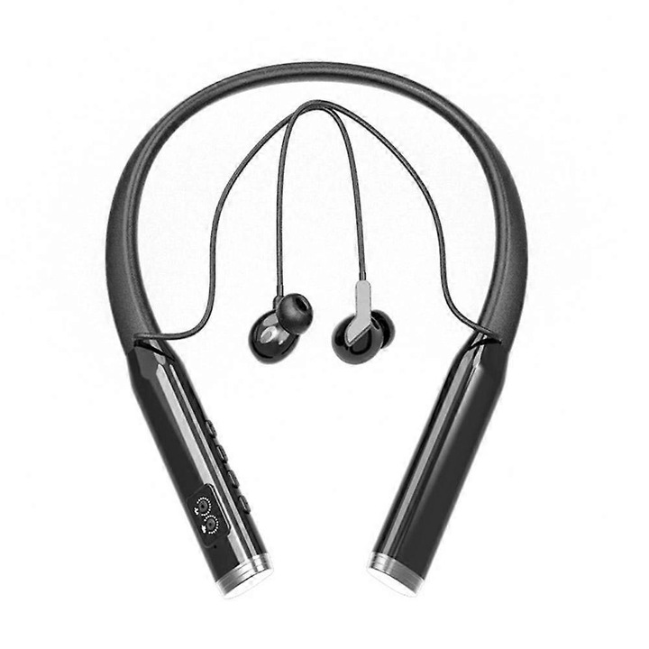 2 az 1-ben bluetooth fejhallgató hallókészülék időseknek, nyakpántos típus, bluetooth 5.5, 64 csatornás zajcsökkentés, 50 óra üzemidő gyors Type-C töltéssel, IP6 vízálló, PC anyag, többszínű, 1 db