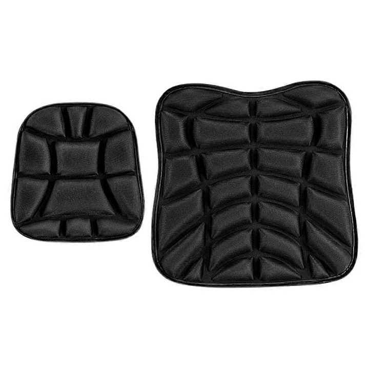 Perna scaun motocicleta 3D gel negru 40x30cm ergonomic antiderapant