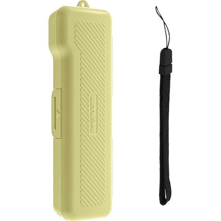 Védőtok/tok Osmo Pocket 4/3-hoz, kemény héjú, belső habszivaccsal és 2 MicroSD és 4 szűrő számára kialakított nyílásokkal, Krém sárga, 1 db