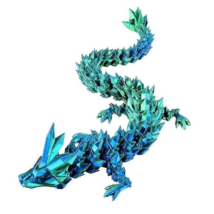 Декоративна фигура китайски дракон 3D PLA 22см