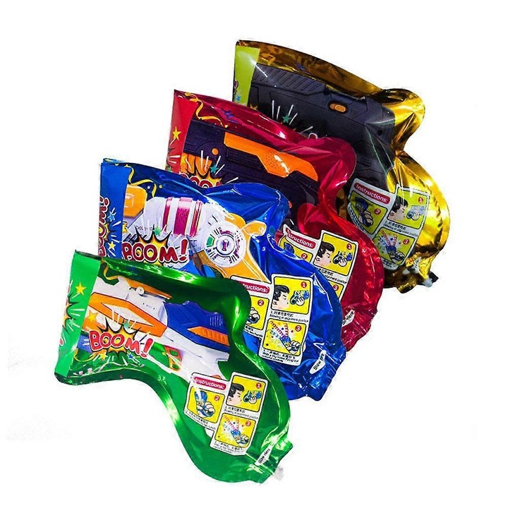 Aruncator confetti gonflabil (lansator confetti), din folie aluminiu si hartie colorata, sigur pentru copii, usor si portabil, 20 x 8.3 cm, Multicolor, 1 buc