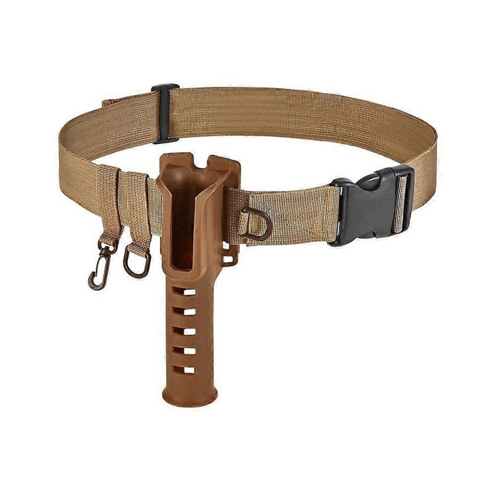 Horgászbot tartó deréköv, állítható, ABS, fekete-khaki zöld, 84-140cm