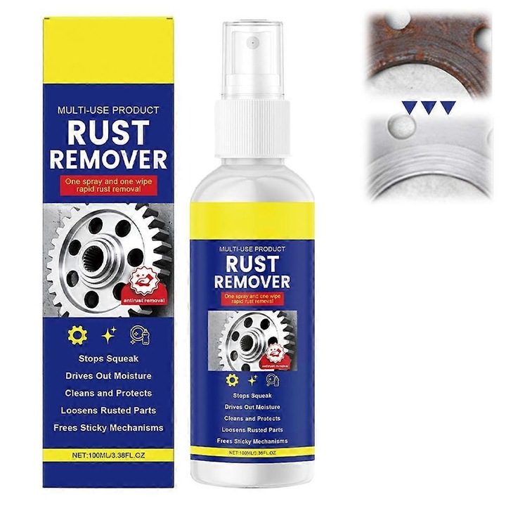Spray indepartare rugina 100ml, acid citric, protectie metalica, 1 buc
