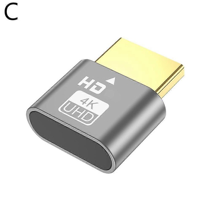 Virtuális kijelző adapter VGA DVI HDMI 4K 1920x1080 3840x2160
