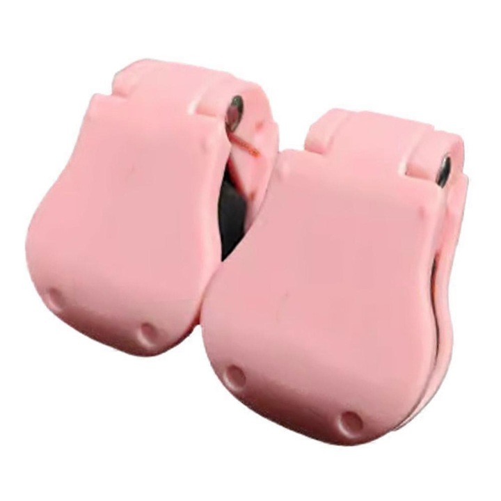 Suport/clema prindere pentru lansete, compatibil cu lansete de naluci si pescuit marin, din ABS, elastic si anti-compresie cu spuma memory, roz, 2/8 bucati