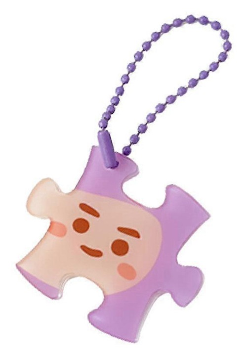 Akril és ötvözet puzzle kulcstartó/medál, építőkocka dizájnnal, ajándék pároknak és barátoknak, többszínű, 6x3 cm