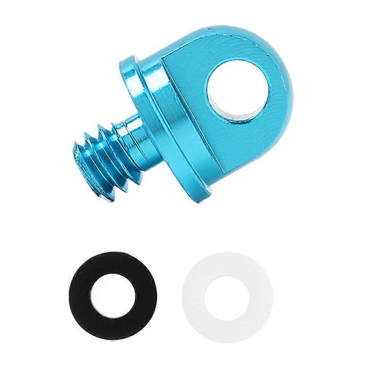 Gyűrűs csavar 1/4 OSMO Pocket 4-hez, alumínium kamera rögzítő adapter, 2 szilikon tömítéssel, világoskék, 1 db