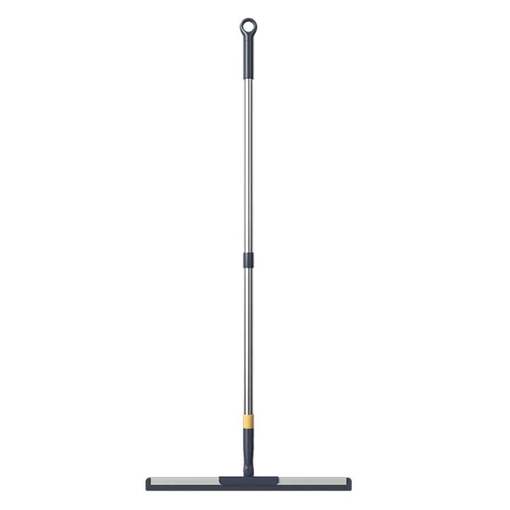 Racleta pentru podea / stergator, cu lama de cauciuc durabila, maner ergonomic, pentru dus, podele si geamuri, gri/negru, 1 buc