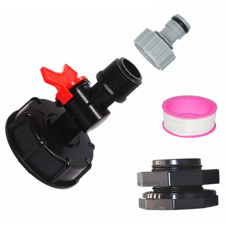 Adaptor robinet IBC universal 60x6mm, polipropilen, 3/4 inch, etans