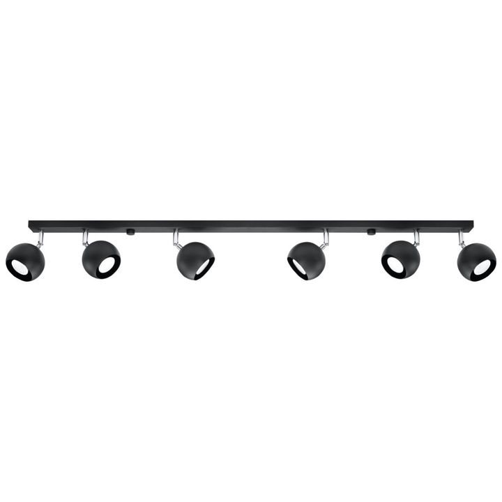 Плафон Lumilo Pestel 6 LED източника черен 118x10x16см