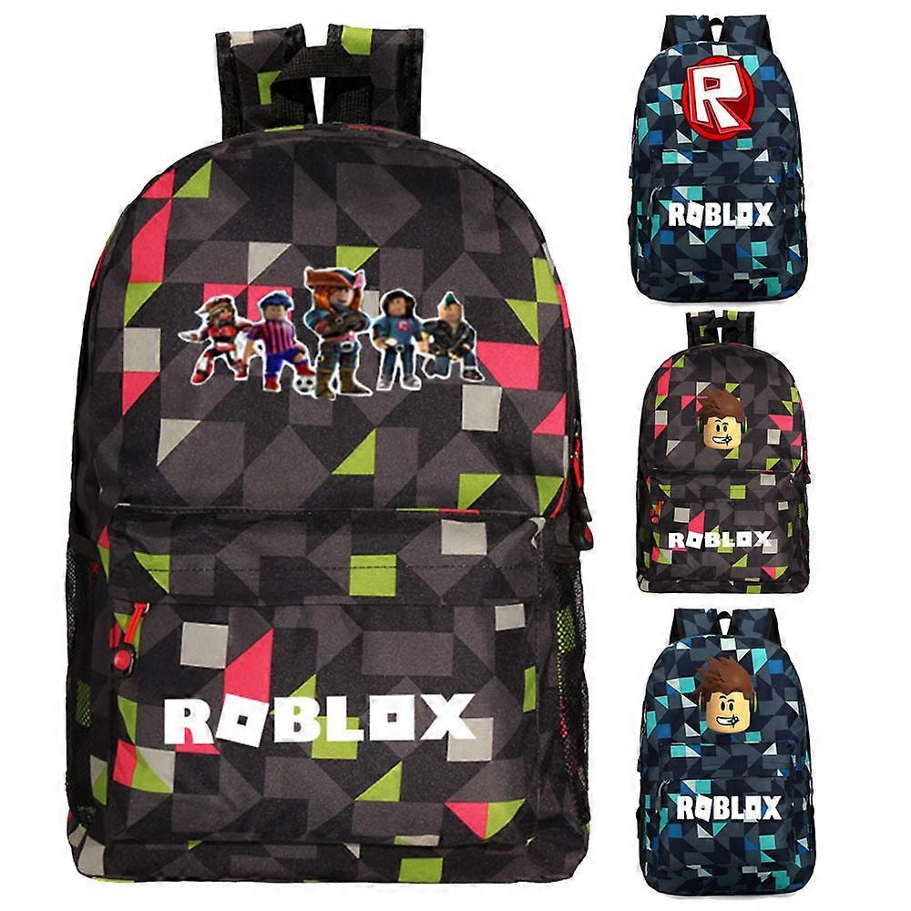 Rucsac/ghiozdan laptop din panza, cu imprimeu Roblox, hidrofug si rezistent, model Diamond, compartiment pentru laptop 15,6 inch, bretele ergonomice captusite, Multicolor, 20L