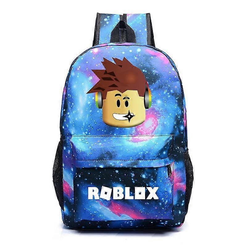 Rucsac/ghiozdan laptop din panza, cu imprimeu Roblox, hidrofug si rezistent, model Diamond, compartiment pentru laptop 15,6 inch, bretele ergonomice captusite, Multicolor, 20L