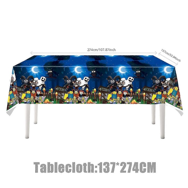 Set accesorii petrecere Roblox, decor, baloane, pungi, 1/48, multicolor