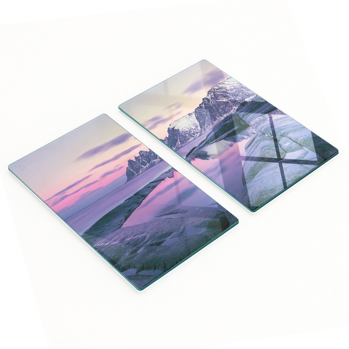 Tulup 2 db üveg vágódeszka 30x52cm csúszásmentes többszínű