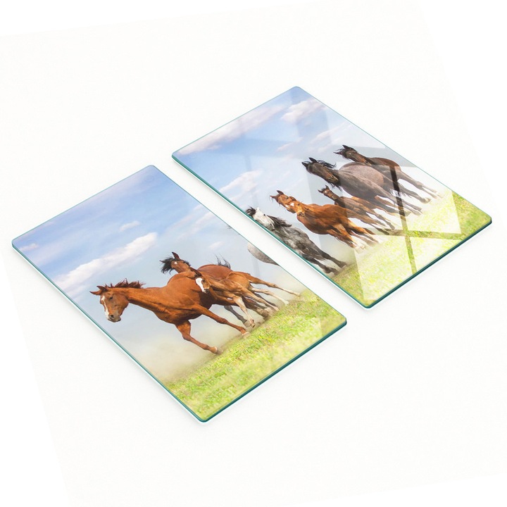 Tulup 2 db üveg vágódeszka 30x52x0.4cm csúszásmentes többszínű