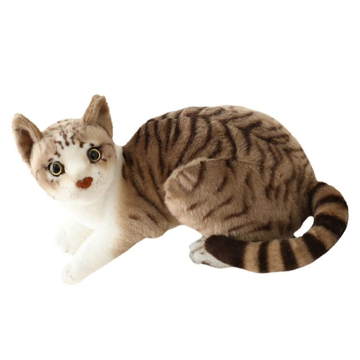 Jucarie de plus pisica, 30cm, moale, multicolor