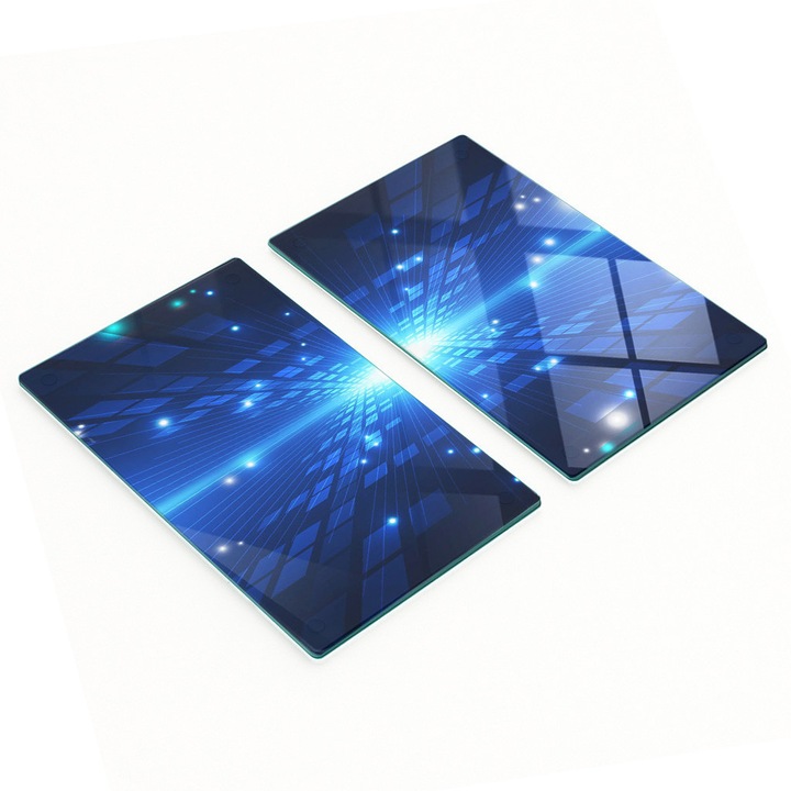 Tulup 2 db üveg vágódeszka készlet 30x52x0.4cm csúszásmentes többszínű