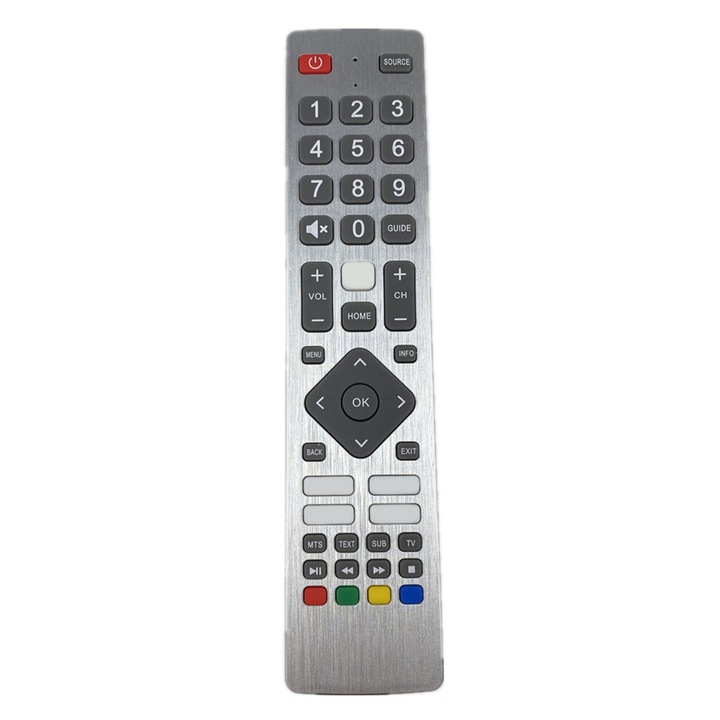 Univerzális fekete műanyag távirányító televíziókhoz RMC0133 ergonomikus kompakt